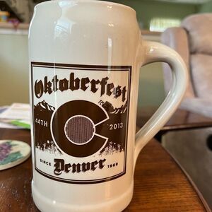 SPATEN Premium Larger German Tankard Denver Colorado 2013 Oktoberfest Mug 1L